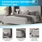Flash Furniture Light Grey King Fabric Upholstered Platform Bed HG-3WPB21-K04-K-GY-GG - alternate 9